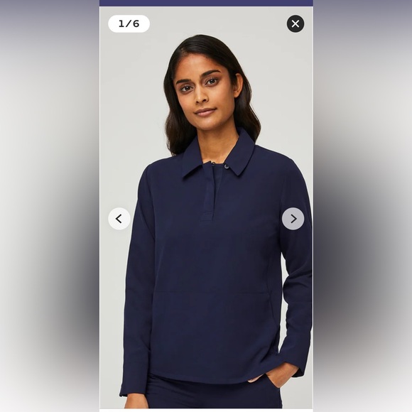 Nala Longsleeve ScrubPolo - Picture 2 of 3